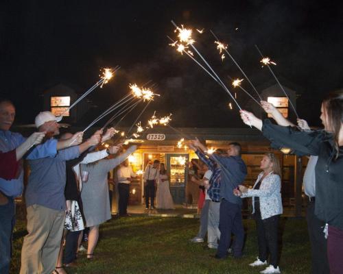 Sparklers at the Reception